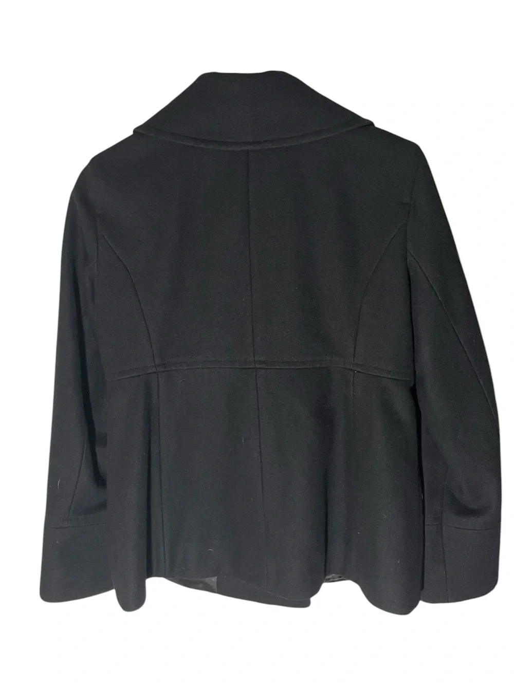 C4- Classic Black Double-Breasted Peacoat Jacket - Women MK Michael Kors Medium